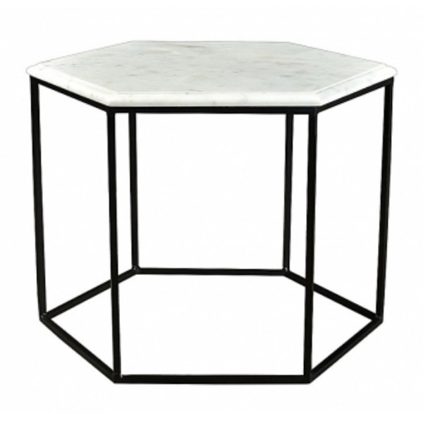 Кофейный столик Hexagon White Marble Белый Мрамор Bianco Черный матовый Кофейный столик Hexagon White Marble Белый Мрамор Bianco Черный матовый во Владивостоке | Loft Concept
