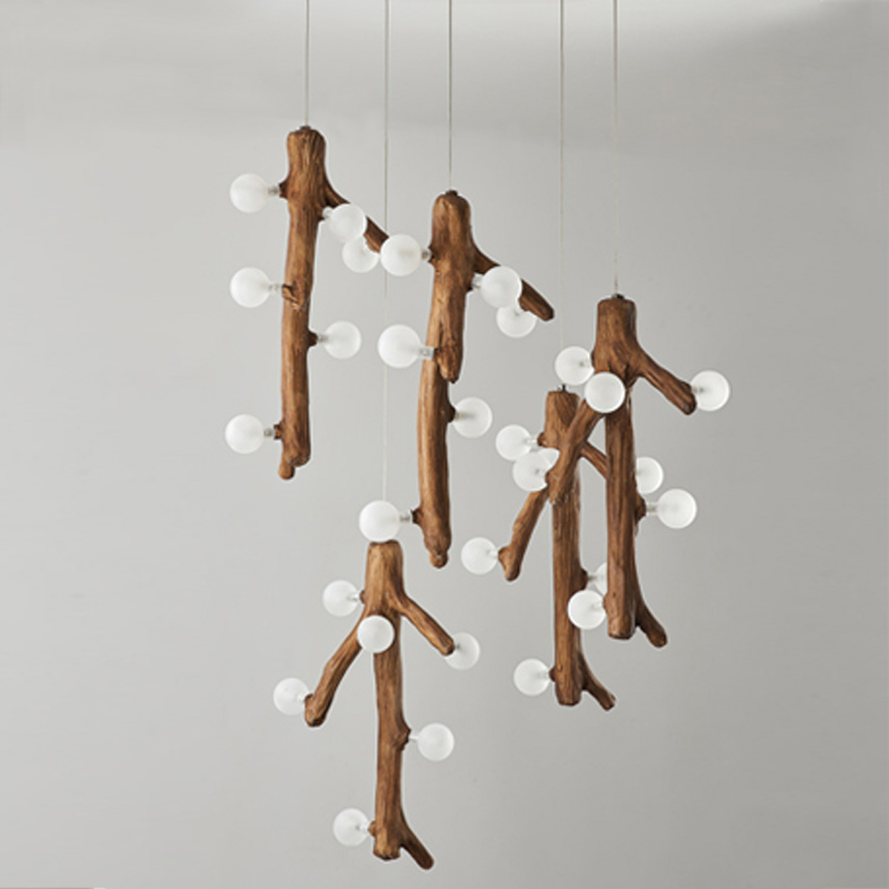 Люстра Tree branch Circle Chandelier Коричневый Белый Люстра Tree branch Circle Chandelier Коричневый Белый во Владивостоке | Loft Concept