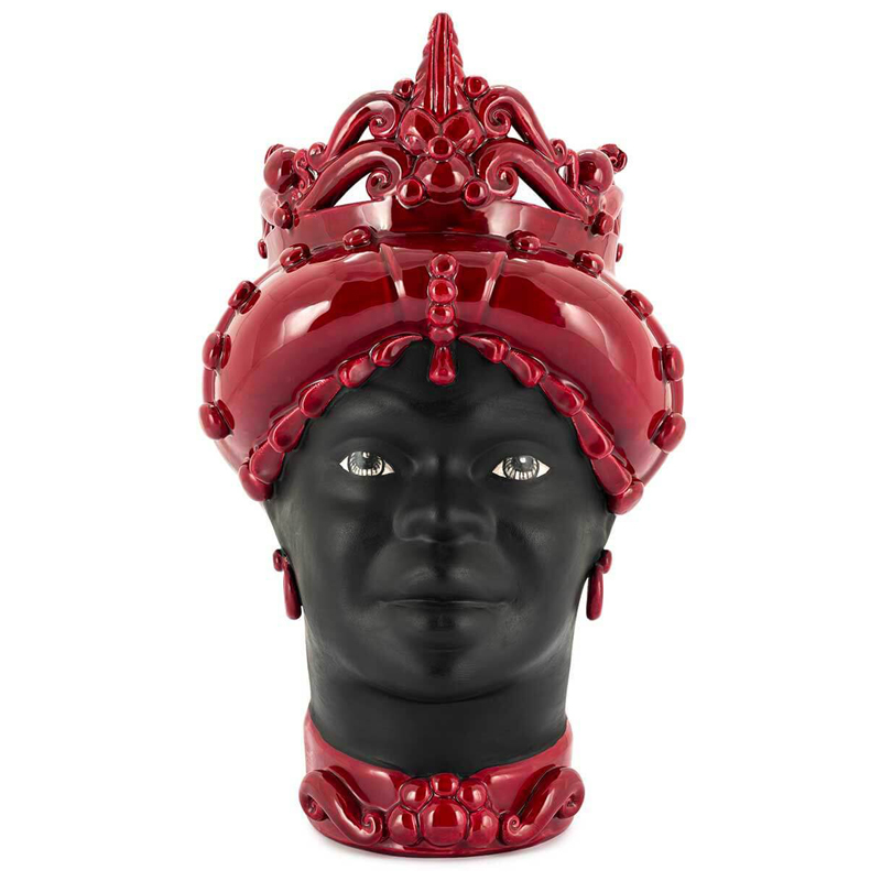 Ваза VASE MORO LADY MED. MAT H45 burgundy Черный Бургундский красный Ваза VASE MORO LADY MED. MAT H45 burgundy Черный Бургундский красный во Владивостоке | Loft Concept