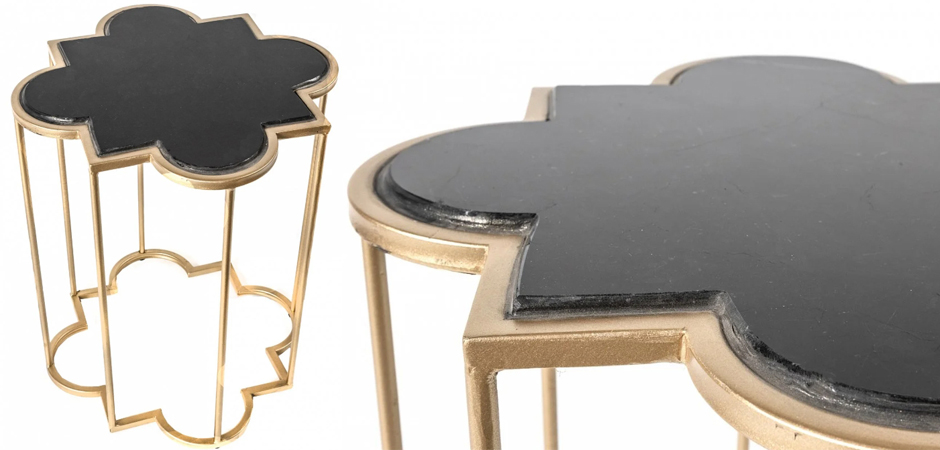 Приставной стол Marble Countertop gold Приставной стол Marble Countertop gold - Loft-Concept во Владивостоке