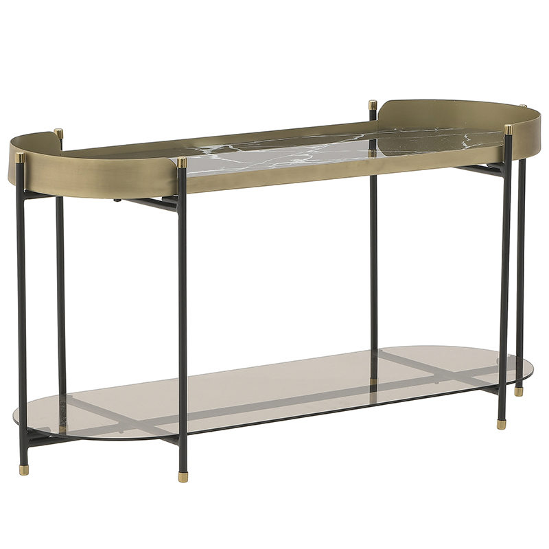 Кофейный стол Neale Coffee Table Золотой Черный Черный Мрамор Nero Кофейный стол Neale Coffee Table Золотой Черный Черный Мрамор Nero во Владивостоке | Loft Concept