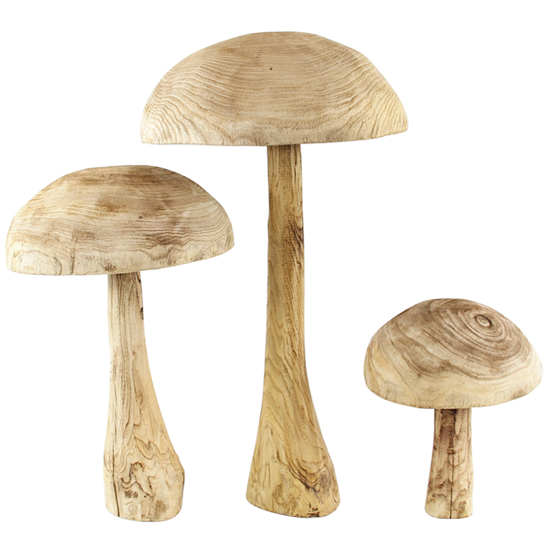 Декоративные деревянные статуэтки Грибы Wooden Mushrooms Древесина Декоративные деревянные статуэтки Грибы Wooden Mushrooms Древесина во Владивостоке | Loft Concept