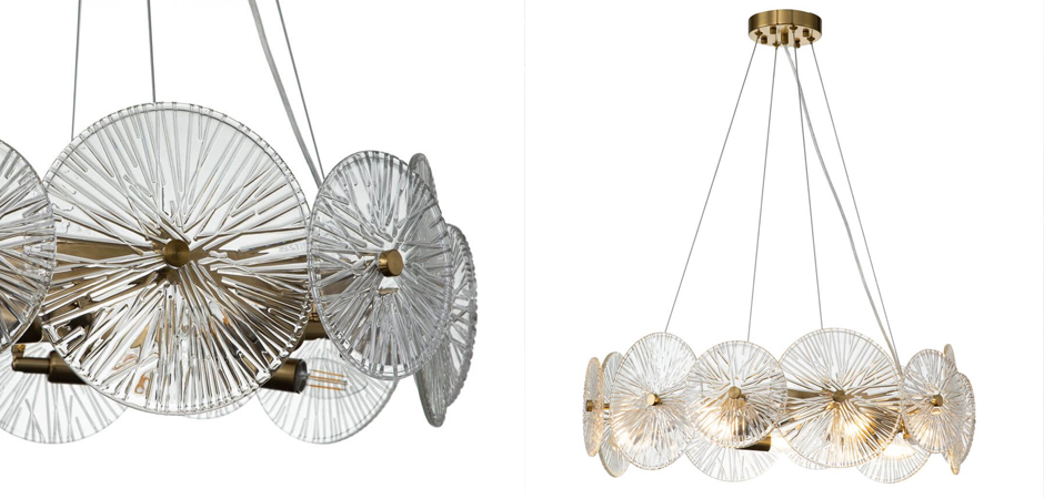 Люстра Miele с Круглым Стеклом   - Loft-Concept во Владивостоке