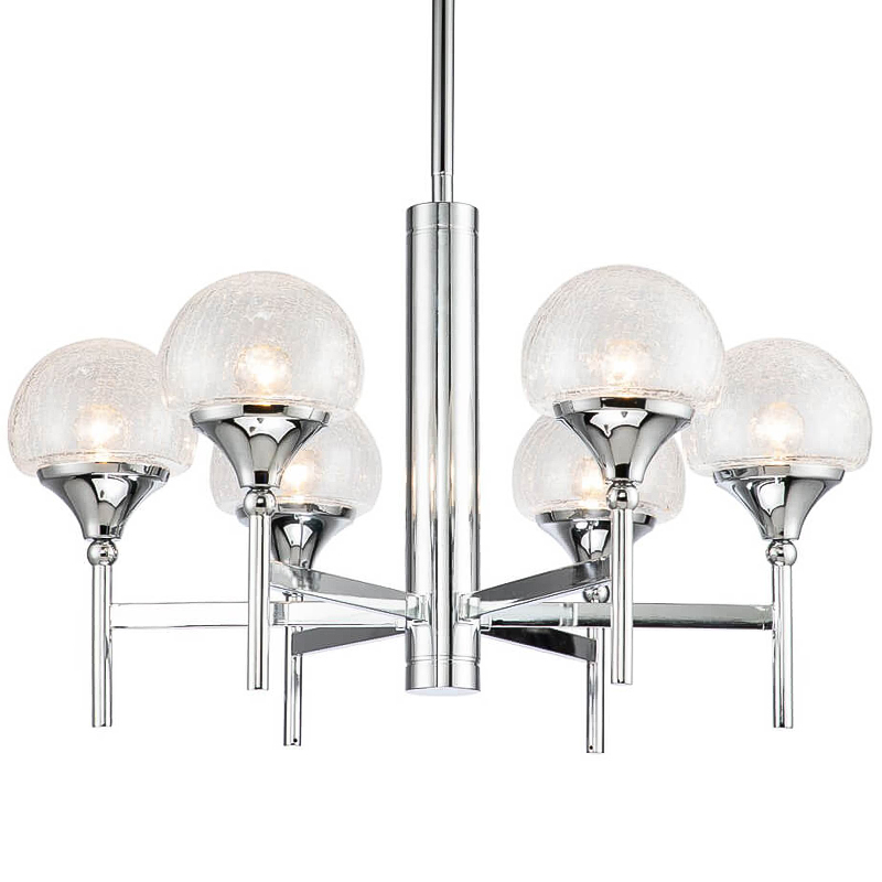 Люстра Lluis Chandelier 6 Хром Прозрачный Люстра Lluis Chandelier 6 Хром Прозрачный во Владивостоке | Loft Concept