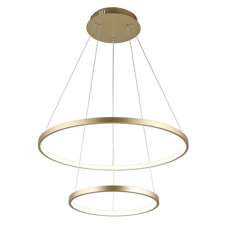 Люстра Ring Horizontal Double Gold Золотой во Владивостоке | Loft Concept 