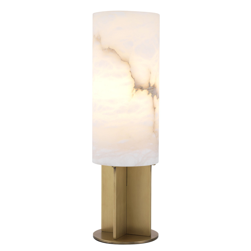 Настольная лампа Eichholtz Table Lamp Giorgina Латунь Античная полированная Белый Настольная лампа Eichholtz Table Lamp Giorgina Латунь Античная полированная Белый во Владивостоке | Loft Concept
