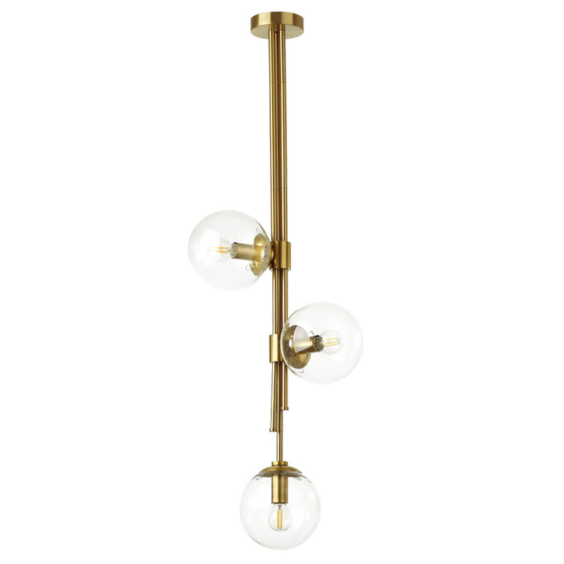 Светильник TRILOGY Ceiling Light Clear glass 100 Латунь Прозрачное Стекло Светильник TRILOGY Ceiling Light Clear glass 100 Латунь Прозрачное Стекло во Владивостоке | Loft Concept