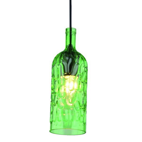 Подвесной светильник Geometry Glass Green Bottle Pendant Зеленый Подвесной светильник Geometry Glass Green Bottle Pendant Зеленый во Владивостоке | Loft Concept