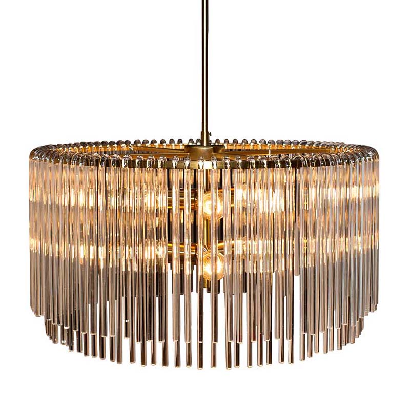 Люстра Hexagon Tube Light Suspensions Circle gold Золотой Люстра Hexagon Tube Light Suspensions Circle gold Золотой во Владивостоке | Loft Concept