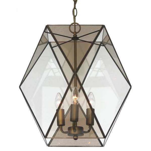 Подвесной светильник Rombius Pendant large III brandy glass Темная бронза винтаж Подвесной светильник Rombius Pendant large III brandy glass Темная бронза винтаж во Владивостоке | Loft Concept