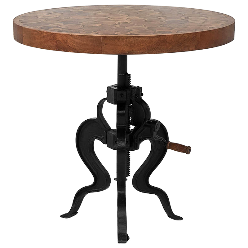 Обеденный стол с регулируемой высотой Dalton Loft Dining Table Коричневый Черный Обеденный стол с регулируемой высотой Dalton Loft Dining Table Коричневый Черный во Владивостоке | Loft Concept