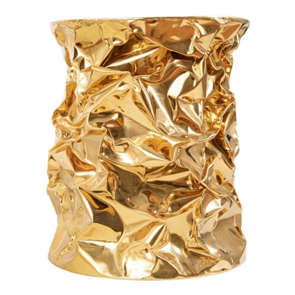 Приставной столик Stool Gold Crumpled Paper Приставной столик Stool Gold Crumpled Paper во Владивостоке | Loft Concept