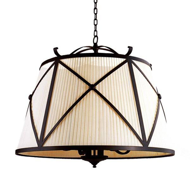 Люстра абажур Provence Lampshade Light Brown Chandelier Коричневый винтаж Бежевый Люстра абажур Provence Lampshade Light Brown Chandelier Коричневый винтаж Бежевый во Владивостоке | Loft Concept