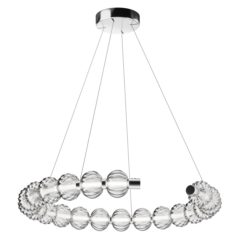 Светильник кольцо со стеклянными шарами Balls Lamp Хром Светильник кольцо со стеклянными шарами Balls Lamp Хром во Владивостоке | Loft Concept