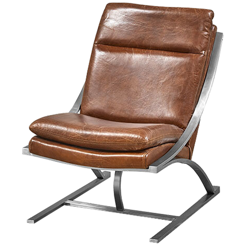 Кресло Martino Chair Коричневый Нержавеющая сталь Кресло Martino Chair Коричневый Нержавеющая сталь во Владивостоке | Loft Concept