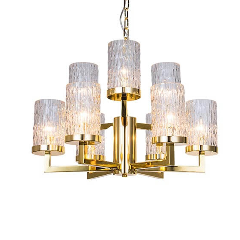 Люстра Kelly Gold Small с Рельефным Стеклом Золотой Люстра Kelly Gold Small с Рельефным Стеклом Золотой во Владивостоке | Loft Concept