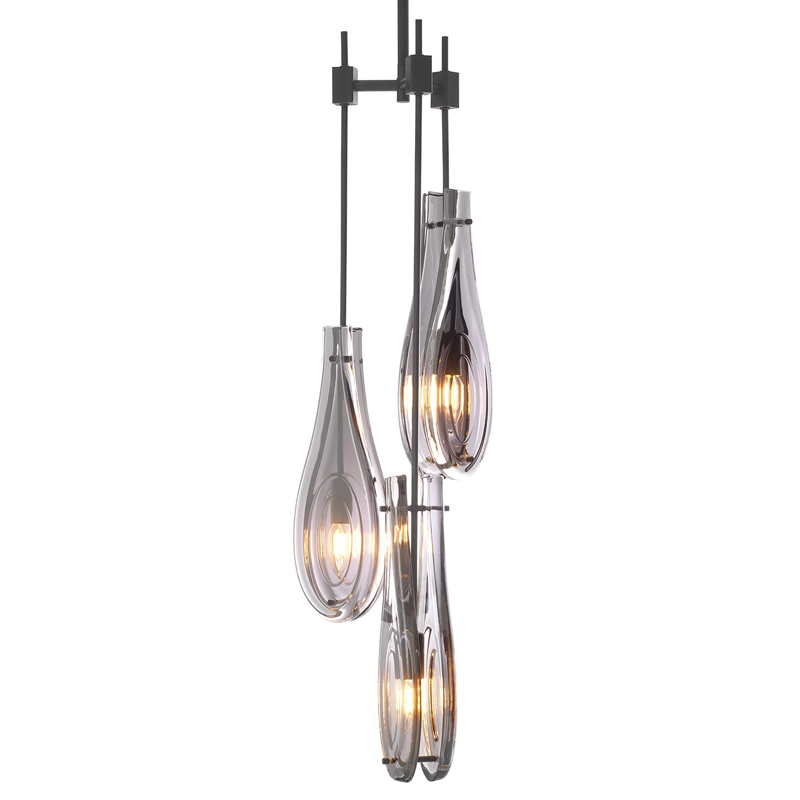 Люстра Eichholtz Chandelier Bellano S Bronze Темная бронза Стекло Смок Люстра Eichholtz Chandelier Bellano S Bronze Темная бронза Стекло Смок во Владивостоке | Loft Concept