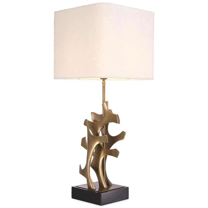 Настольная лампа Eichholtz Table Lamp Agape Brass Белый Латунь Настольная лампа Eichholtz Table Lamp Agape Brass Белый Латунь во Владивостоке | Loft Concept