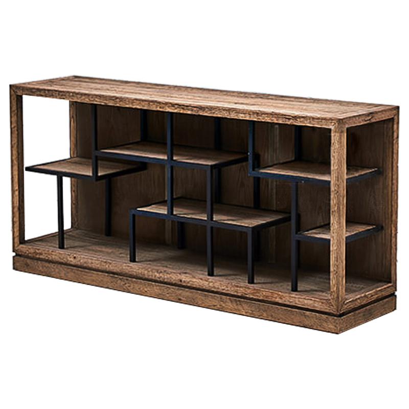 Стеллаж в стиле Лофт Geometric Loft Rack S Коричневый Черный Стеллаж в стиле Лофт Geometric Loft Rack S Коричневый Черный во Владивостоке | Loft Concept