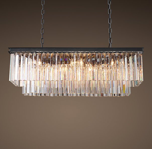 Люстра RH 1920s Odeon Clear Glass Fringe Black iron 90 Черный Люстра RH 1920s Odeon Clear Glass Fringe Black iron 90 Черный во Владивостоке | Loft Concept
