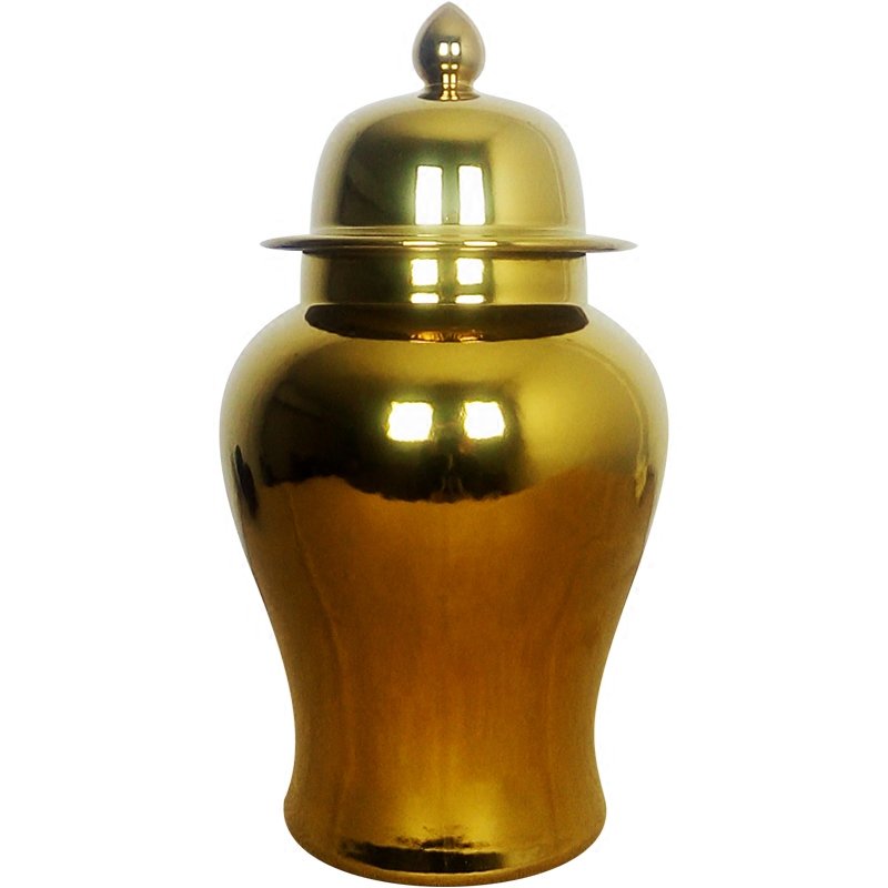 Ваза Gold Ceramic Chinese Jars with Lids Золотой Ваза Gold Ceramic Chinese Jars with Lids Золотой во Владивостоке | Loft Concept