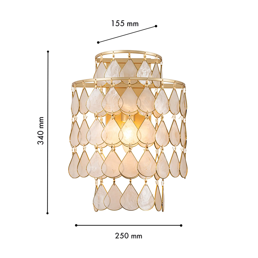 Бра с декором из натуральной морской ракушки Iridescent Light во Владивостоке