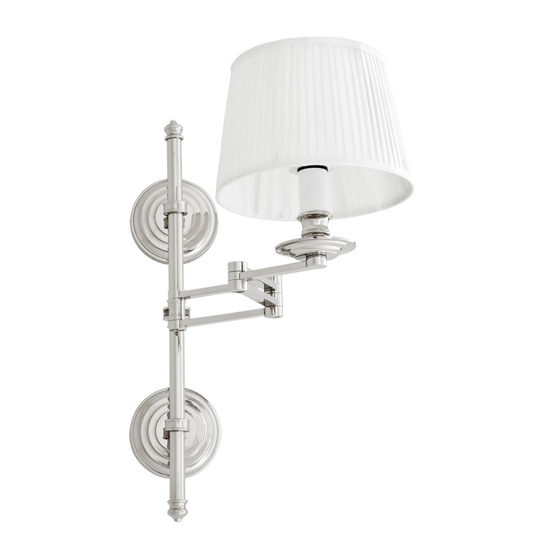 Бра Wall Lamp Favonius Nickel Никель Белый Бра Wall Lamp Favonius Nickel Никель Белый во Владивостоке | Loft Concept