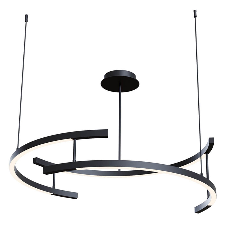 Люстра Smeragde Light Chandelier black arcs Черный Люстра Smeragde Light Chandelier black arcs Черный во Владивостоке | Loft Concept