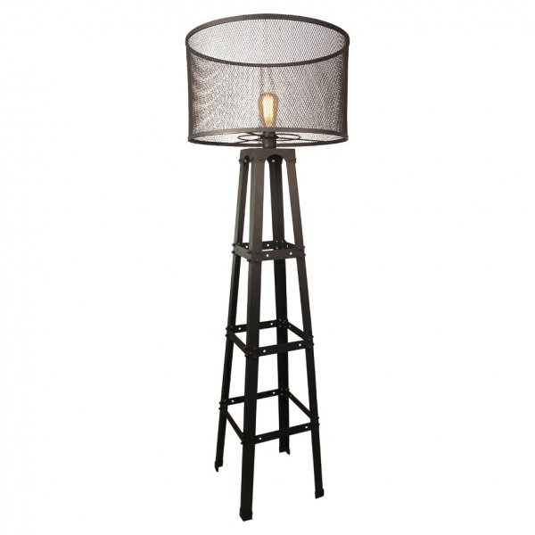 Торшер Radial Cage Floor Lamp Черный Торшер Radial Cage Floor Lamp Черный во Владивостоке | Loft Concept