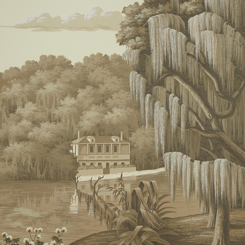 Обои ручная роспись North American River Views Sepia on scenic paper Обои ручная роспись North American River Views Sepia on scenic paper во Владивостоке | Loft Concept