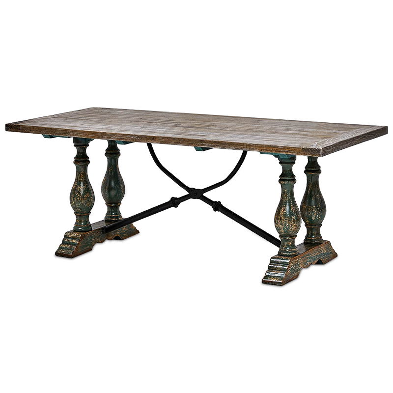Обеденный стол Stenio Table Коричневый винтаж Черный Изумрудный Обеденный стол Stenio Table Коричневый винтаж Черный Изумрудный во Владивостоке | Loft Concept