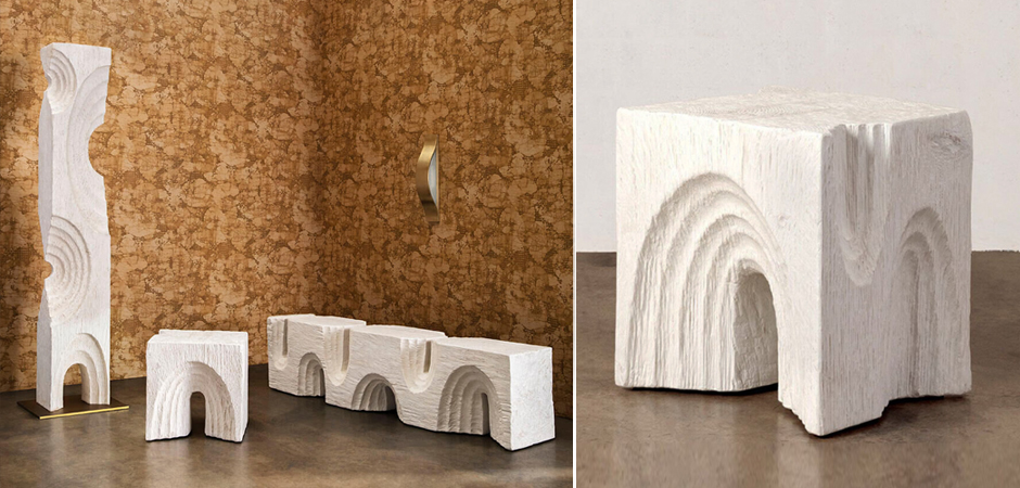 Приставной стол Kelly Wearstler Белый Echo Stool Приставной стол Kelly Wearstler Белый Echo Stool - Loft-Concept во Владивостоке