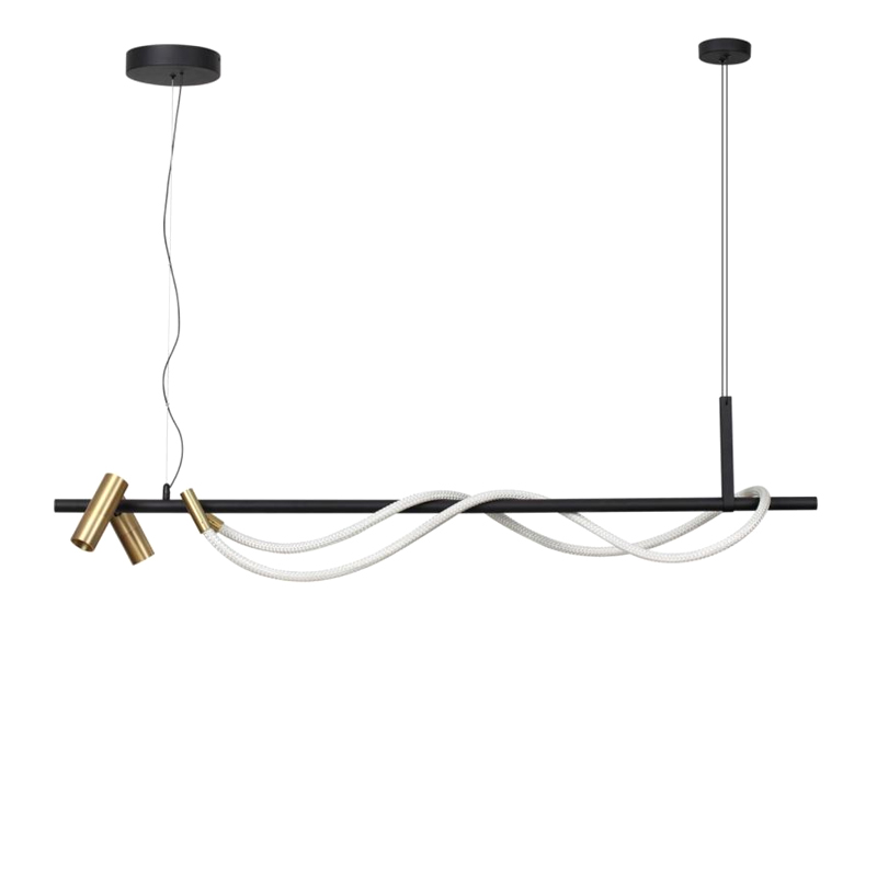 Подвесной Светильник LUKE LAMPCO TRACER LAMP Ширина 144 см Черный Белый Золотой Подвесной Светильник LUKE LAMPCO TRACER LAMP Ширина 144 см Черный Белый Золотой во Владивостоке | Loft Concept