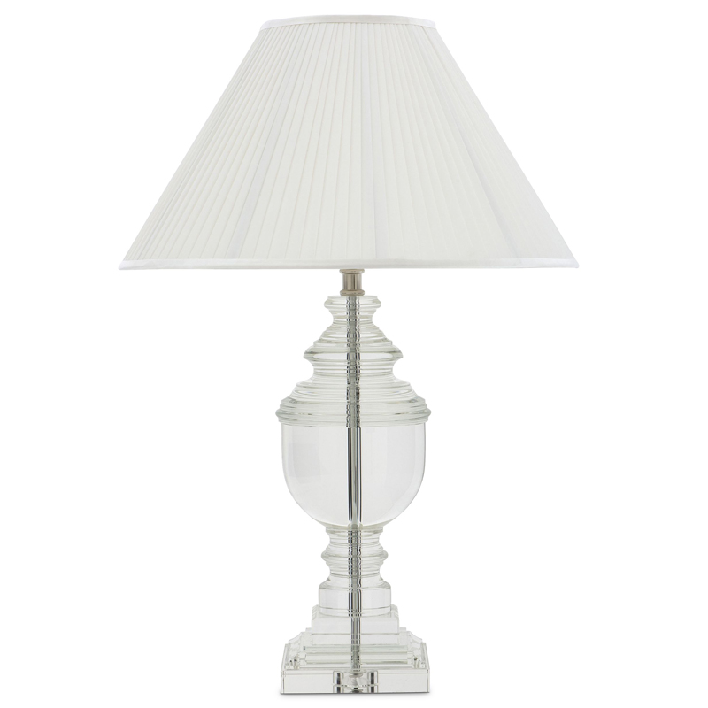 Настольная лампа Eichholtz Table Lamp Noble Прозрачный Белый Никель Настольная лампа Eichholtz Table Lamp Noble Прозрачный Белый Никель во Владивостоке | Loft Concept