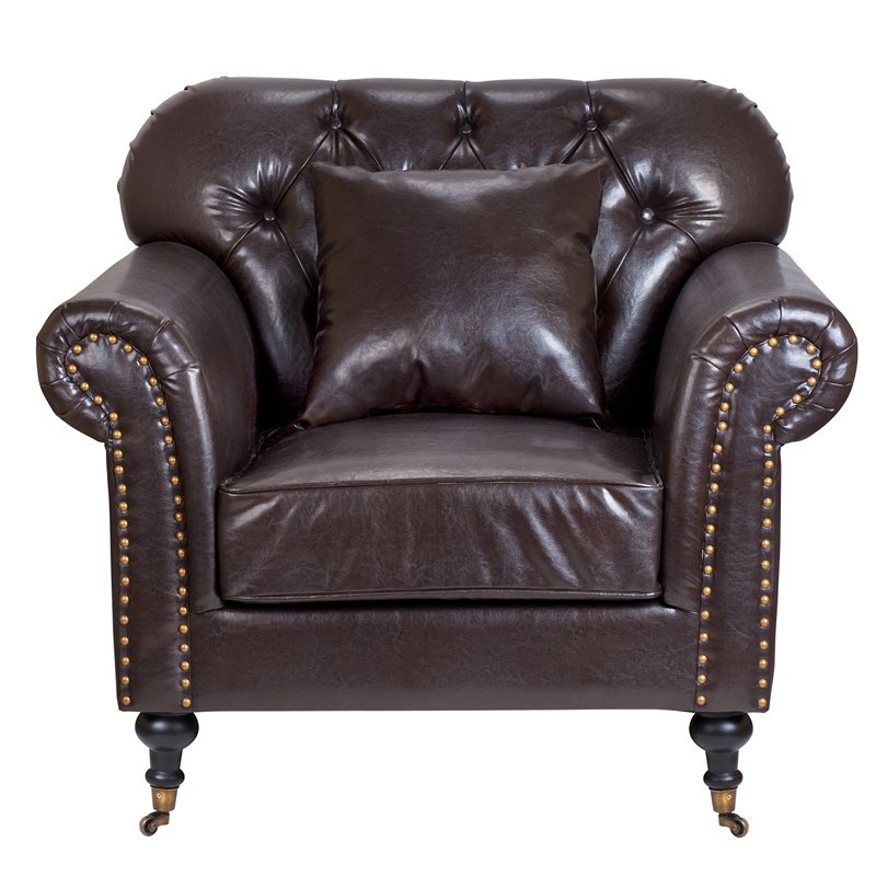 Кресло Taddeo Armchair brown Коричневый Кресло Taddeo Armchair brown Коричневый во Владивостоке | Loft Concept