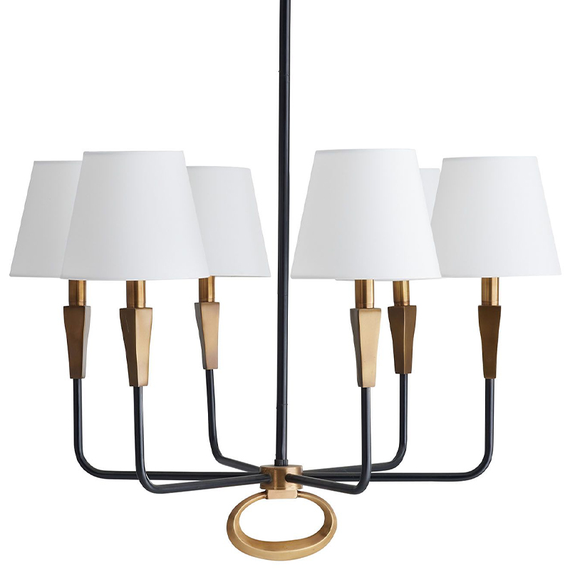 Люстра Arteriors JEREMIAH CHANDELIER Бронза Белый Черный во Владивостоке | Loft Concept 