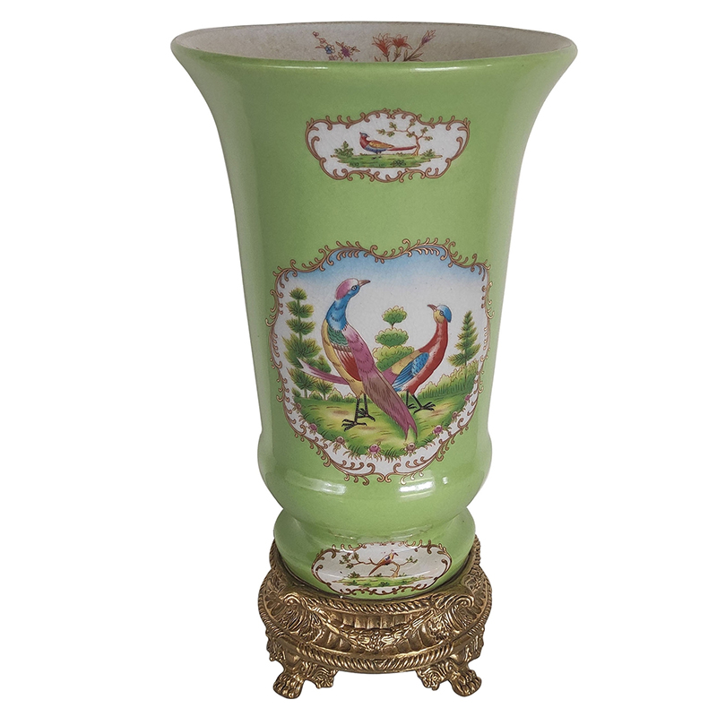 Ваза Gabino Green Vase Бронза Мульти Зеленый Ваза Gabino Green Vase Бронза Мульти Зеленый во Владивостоке | Loft Concept