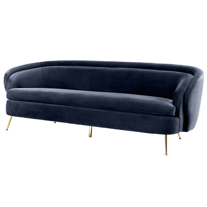 Диван Eichholtz Sofa Orion Синий Латунь Диван Eichholtz Sofa Orion Синий Латунь во Владивостоке | Loft Concept