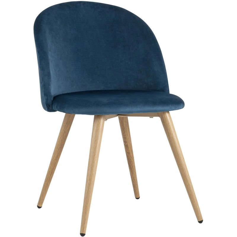 Стул Miruna Chair II Синий Велюр Синий Древесина Стул Miruna Chair II Синий Велюр Синий Древесина во Владивостоке | Loft Concept
