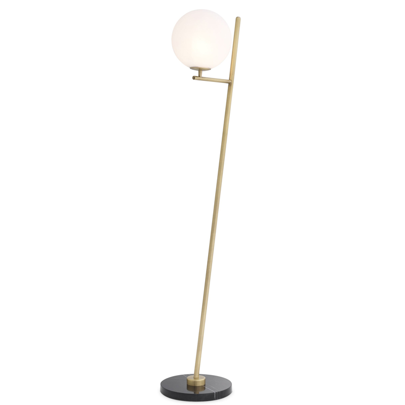 Торшер Eichholtz Floor Lamp Flynn Brass Латунь Античная полированная Белый Черный Мрамор Nero Торшер Eichholtz Floor Lamp Flynn Brass Латунь Античная полированная Белый Черный Мрамор Nero во Владивостоке | Loft Concept