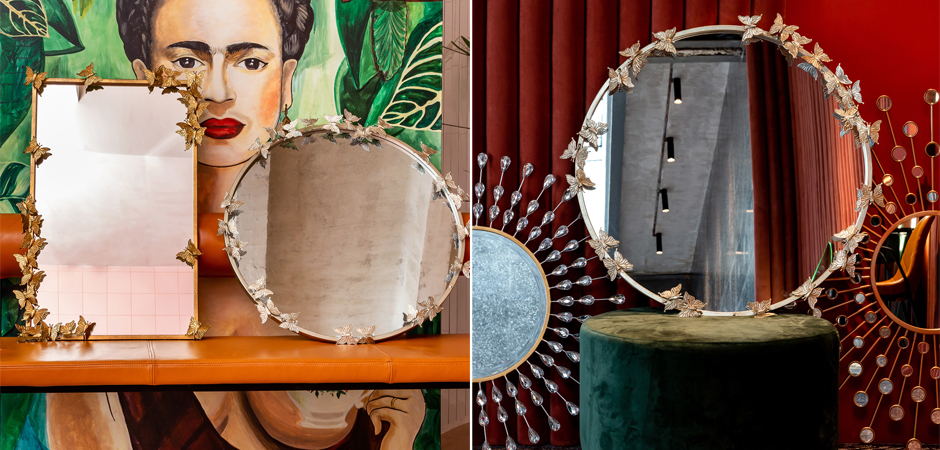Зеркало Butterflies Circle Silver Mirror Зеркало Butterflies Circle Silver Mirror - Loft-Concept во Владивостоке