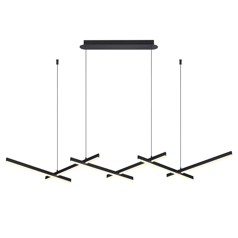 Люстра Rolf Black Lines Linear Chandelier Черный Люстра Rolf Black Lines Linear Chandelier Черный во Владивостоке | Loft Concept