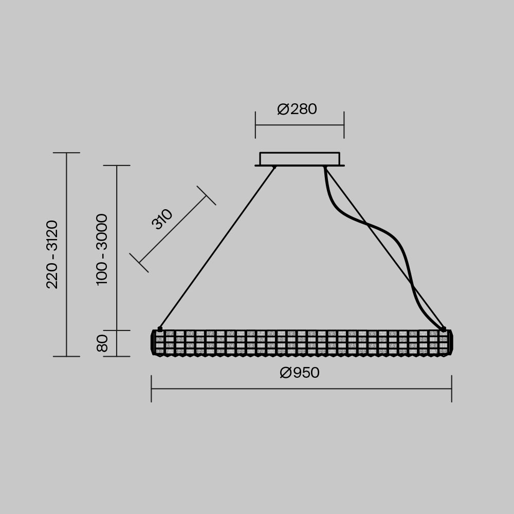 Люстра подвесная Castello 3000К 35Вт во Владивостоке