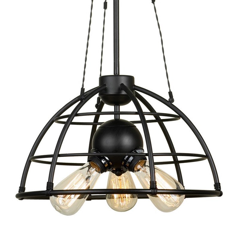 Подвесной светильник Cage Top Pendant Черный Подвесной светильник Cage Top Pendant Черный во Владивостоке | Loft Concept