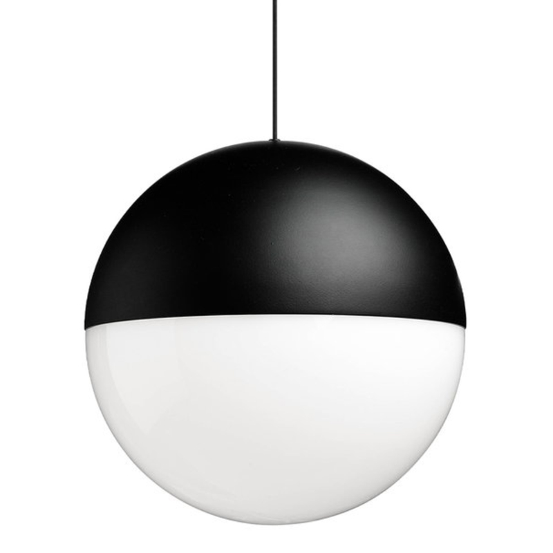 Подвесной светильник pendant lamp SPHERE II Черный Белое матовое стекло Подвесной светильник pendant lamp SPHERE II Черный Белое матовое стекло во Владивостоке | Loft Concept