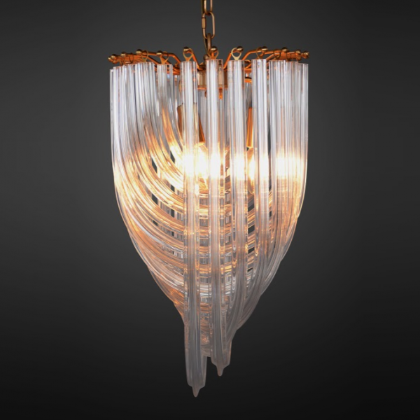 Люстра Retro Frozen Glass Chandelier 30 Champagne Люстра Retro Frozen Glass Chandelier 30 Champagne во Владивостоке | Loft Concept