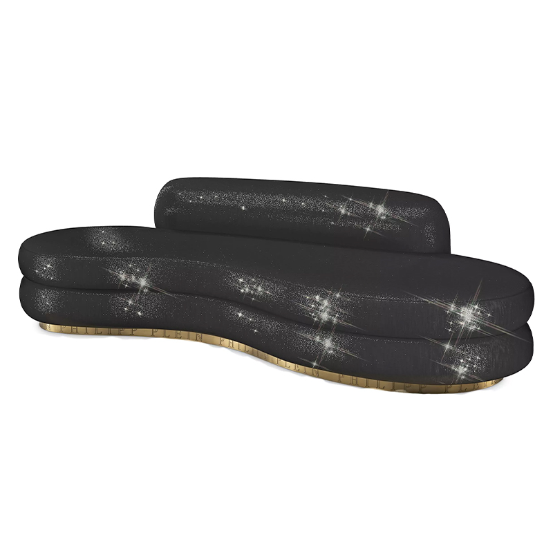 Диван Philipp Plein Sofa Icon Limited Edition Чёрный Черный Латунь Диван Philipp Plein Sofa Icon Limited Edition Чёрный Черный Латунь во Владивостоке | Loft Concept