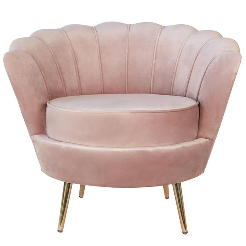Кресло Розовый велюр Trapezium Pink velvet Розовый пастельный Кресло Розовый велюр Trapezium Pink velvet Розовый пастельный во Владивостоке | Loft Concept