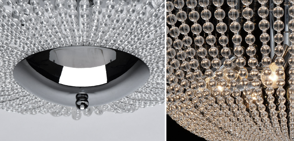 Потолочный светильник Virginia Clear Beads ceiling Chrome L Потолочный светильник Virginia Clear Beads ceiling Chrome L - Loft-Concept во Владивостоке