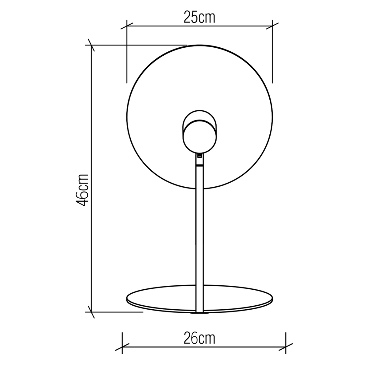 Настольная лампа с круглым деревянным отражателем и черным цилиндрическим плафоном Accord Lighting во Владивостоке
